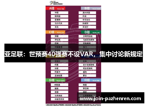 亚足联:世预赛40强赛不设VAR,集中讨论新规定 亚足联:世预赛40强赛不设VAR,集中讨论新规定